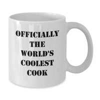 Load image into Gallery viewer, Christmas Unique Gifts for Cool Cooks Officially The World&#39;s Coolest Cook White Coffee Mugs Funny Quote Men Gifts - Additional
