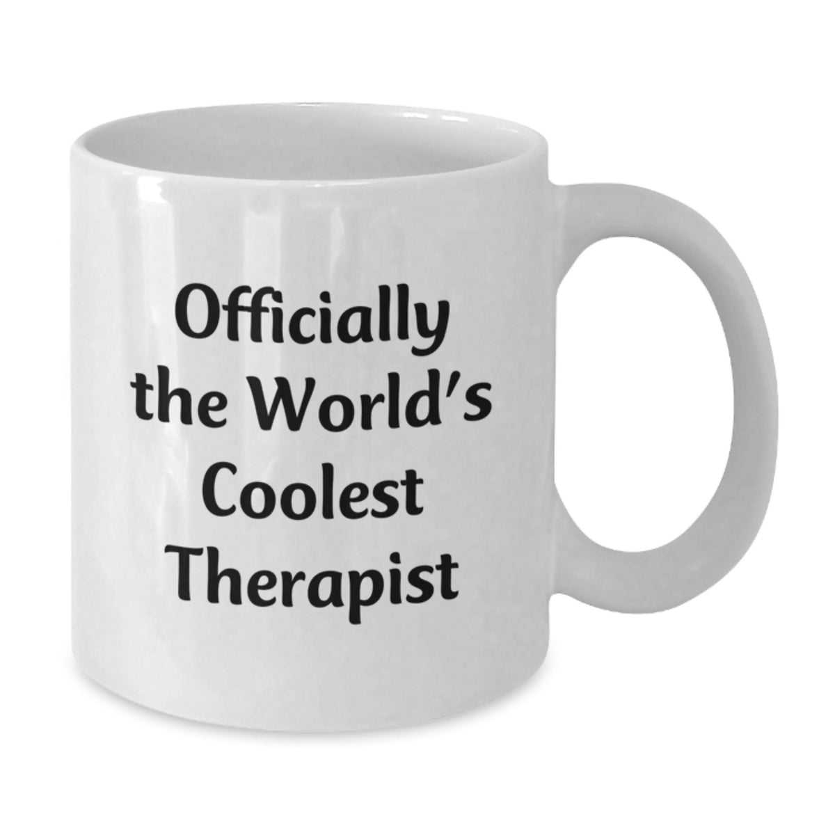 Therapist White Coffee Mug Gifts from Men to The 'Officially The World's Coolest Therapist' - Funny Quote - Additional