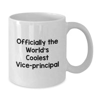 Load image into Gallery viewer, Funny Vice-principal Gifts for Men, &#39;Officially The World&#39;s Coolest Vice-principal&#39; White Coffee Mug, Perfect for Christmas Unique Gifts from Friends to Teachers - Additional
