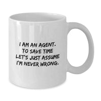 Load image into Gallery viewer, Funny Agent White Coffee Mug Gifts from Friends for Agents - Christmas Unique Mugs for Coffee Lovers - Additional
