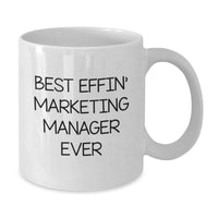 Load image into Gallery viewer, Funny Marketing Manager Gifts from Friends - Best Effin' White Coffee Mugs for Christmas Unique Presents for Men and Women - Additional
