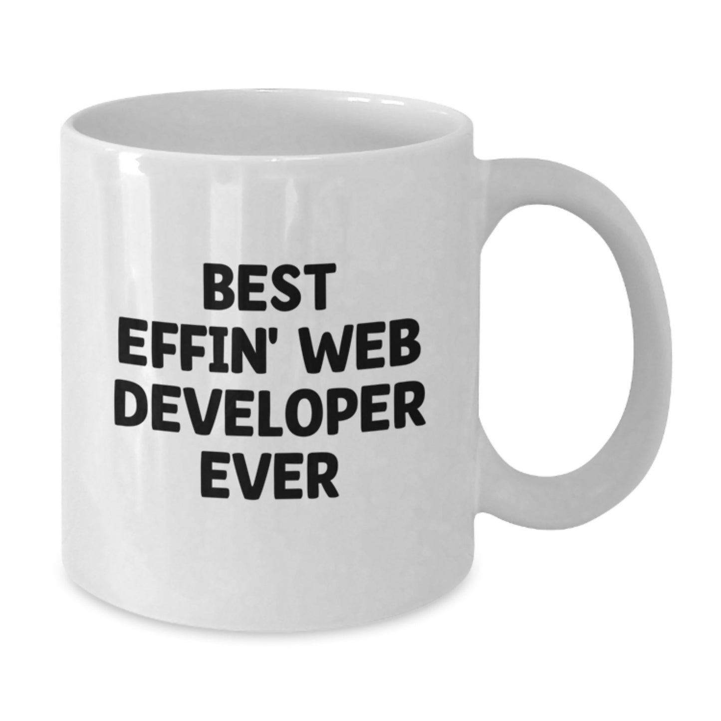 Funny Web Developer Christmas Unique Gifts from Friends Unique White Coffee Mugs Best Effin' Web Developer Ever - Additional