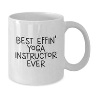 Load image into Gallery viewer, Funny Gifts from Men for Yoga Instructor Friends Unique Christmas Mugs Best Effin' - Additional
