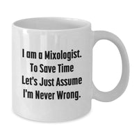 Load image into Gallery viewer, Funny Mixologist Gifts for Men, White Coffee Mugs, Christmas Unique Ideas from Friends, Inspirational Quote Mug - Additional
