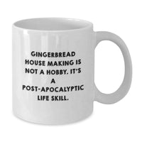 Load image into Gallery viewer, Gingerbread House Making Funny Quote Gifts from Men to Friends Unique Christmas Mugs for Gingerbread House Making Enthusiasts, White Coffee Mug - Additional

