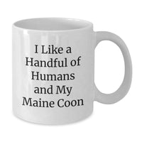 Load image into Gallery viewer, Funny Maine Coon Cat Gifts from Men to Friends, White Coffee Mug for Valentine's Unique Gifts - Additional
