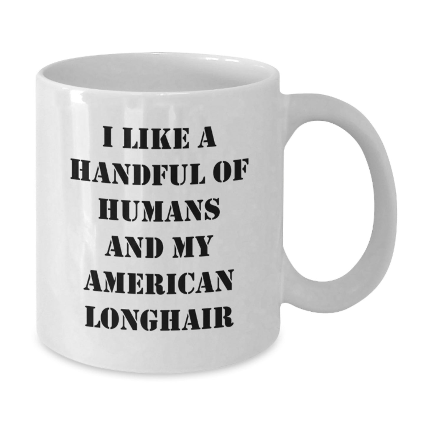 Funny American Longhair Cat Gifts from Men for Mother's Day Unique White Coffee Mugs, Perfect for Cat Lovers - Additional