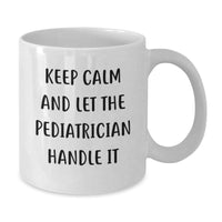 Load image into Gallery viewer, Funny Pediatrician Gifts for Men from Wife on Valentine's, White Coffee Mug - Additional
