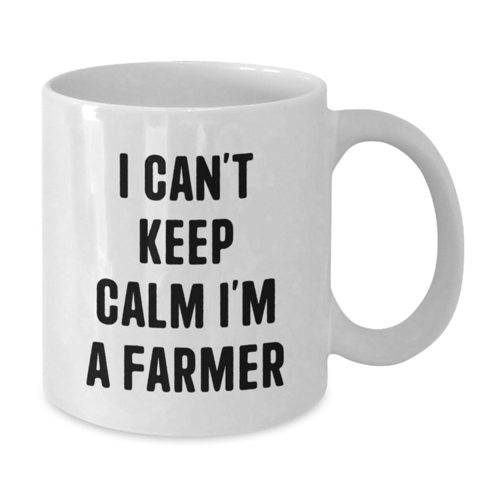 Funny Farmer Gifts for Mom Funny Farming Mug White Coffee Mug with I Can't Keep Calm I'm A Farmer Quote Gifts from Family for Farmer - Additional