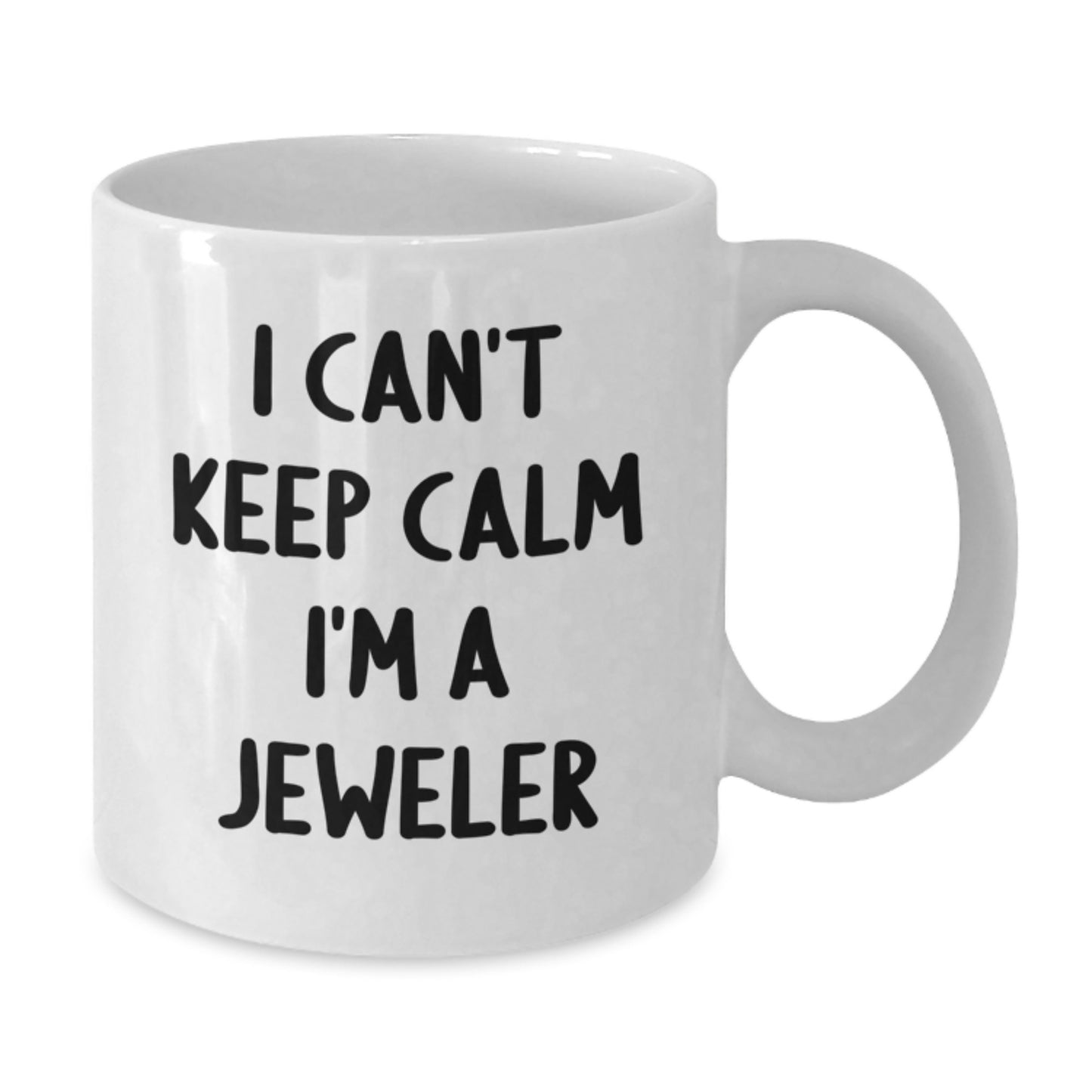 Funny Jeweler Gifts for Women, Mother's Day Unique White Coffee Mugs, 'I Can't Keep Calm I'm A Jeweler' Ceramic Mug Gifts from Family, Friends, Coworkers - Additional