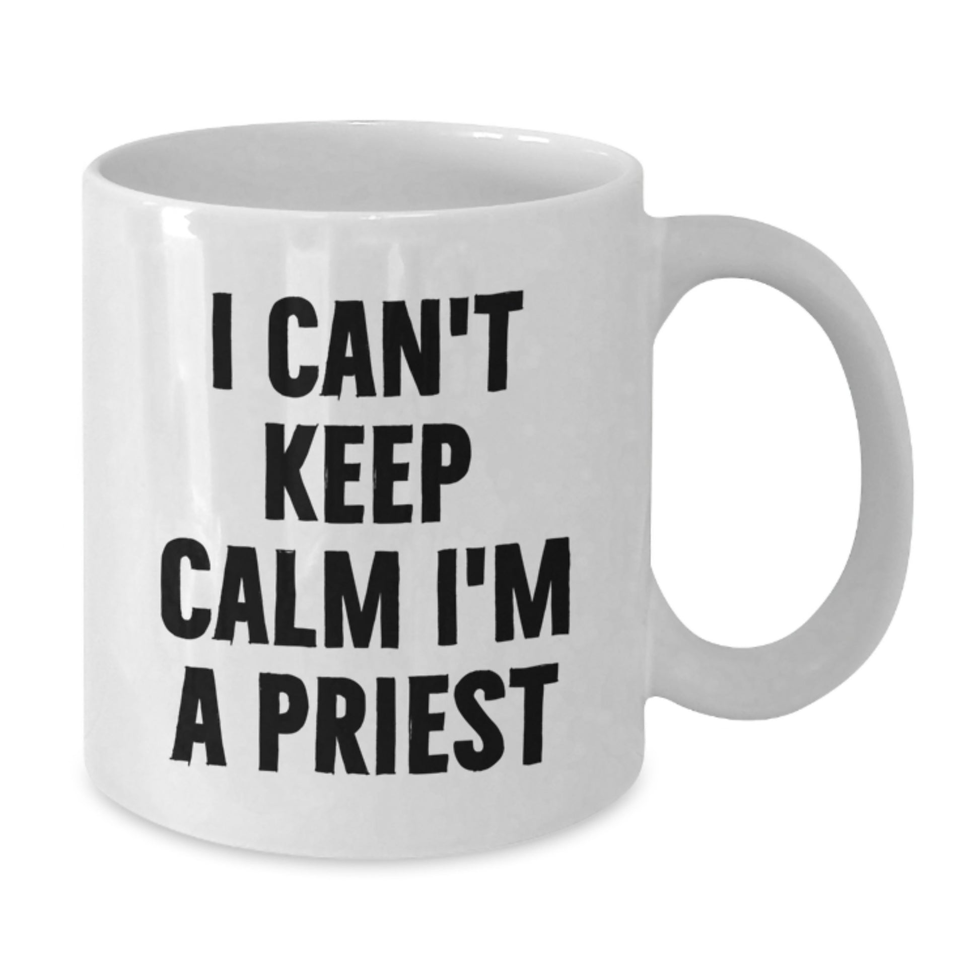 Funny I'm a Priest Gift for Him Unique White Coffee Mug Valentine's - Additional