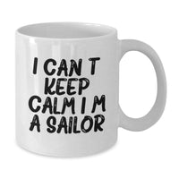Load image into Gallery viewer, Funny Sailor Gifts from Friends, Unique Valentine's Unique Gifts for Men, White Ceramic Coffee Mug - Additional
