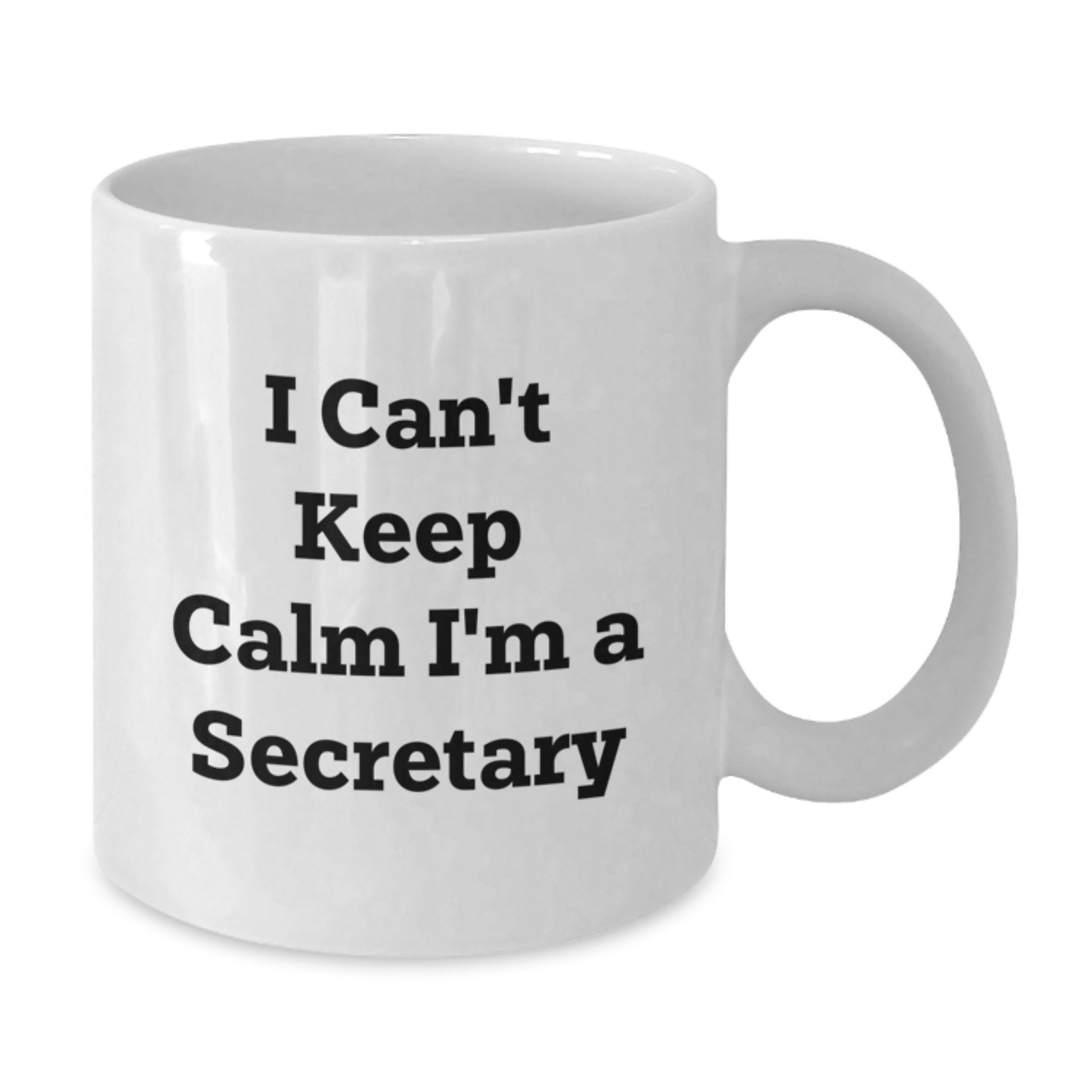 Funny Secretary White Coffee Mug - I Can't Keep Calm I'm A Secretary Gifts for Secretary from Friends - Additional