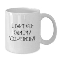 Load image into Gallery viewer, Funny Vice-principal White Coffee Mug Gifts from Friends to Vice-principal, Christmas Unique Gifts for Vice-principal Enthusiasts, I Can&#39;t Keep Calm I&#39;m A Vice-principal Mug - Additional
