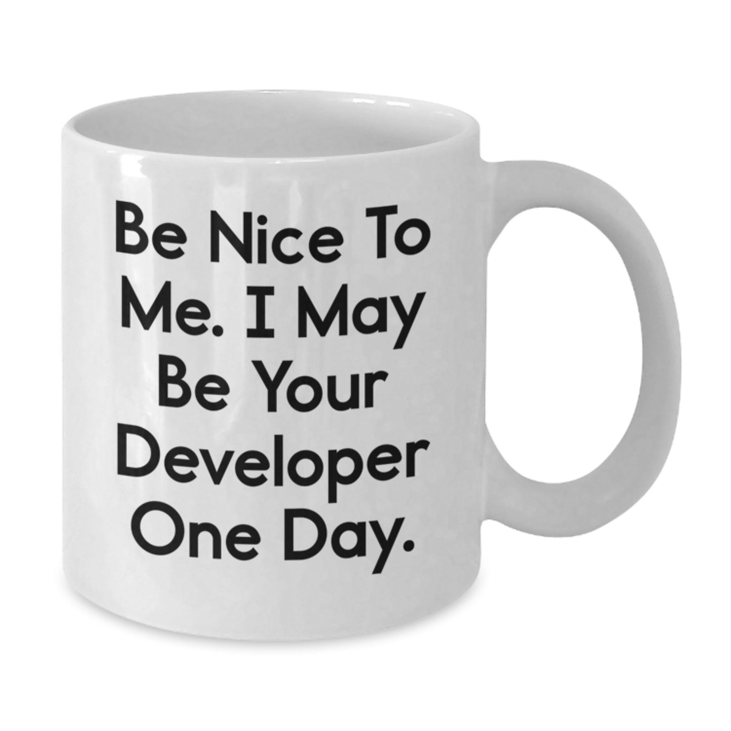 Funny Developer Gifts from Friends, Be Nice To Me. I May Be Your Developer One Day. Valentine's Unique Gifts for Developer - Additional