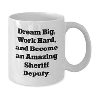 Load image into Gallery viewer, Funny Sheriff Deputy Gifts for Him - White Coffee Mug for Valentine's Unique Gifts from Family to Sheriff Deputy - Additional
