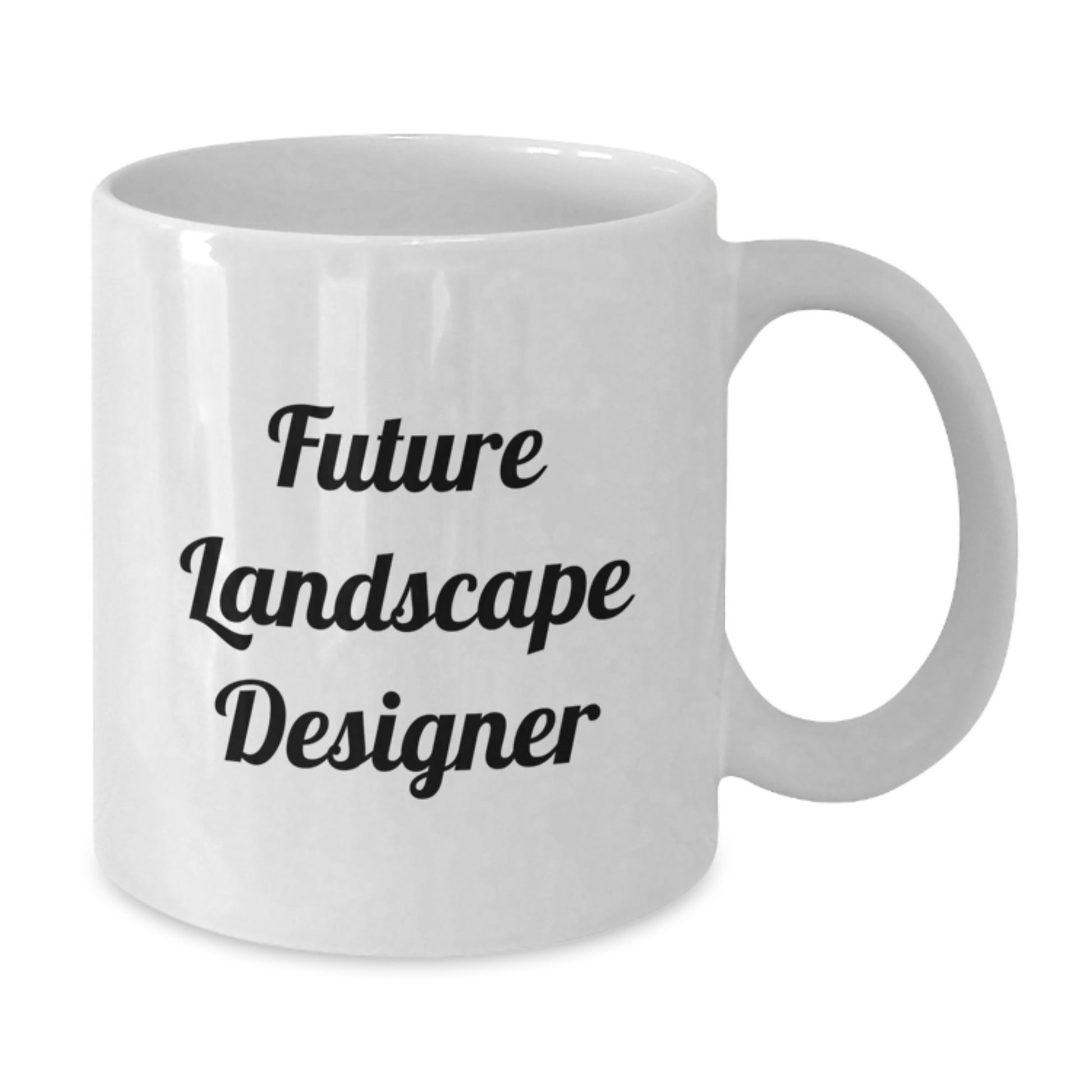 Funny Future Landscape Designer Gifts from Friends for Guys Graduation Unique White Coffee Mugs with Quote 'Future Landscape Designer and Coffee Lover' - 11oz or 15oz Ceramic Mug - Additional