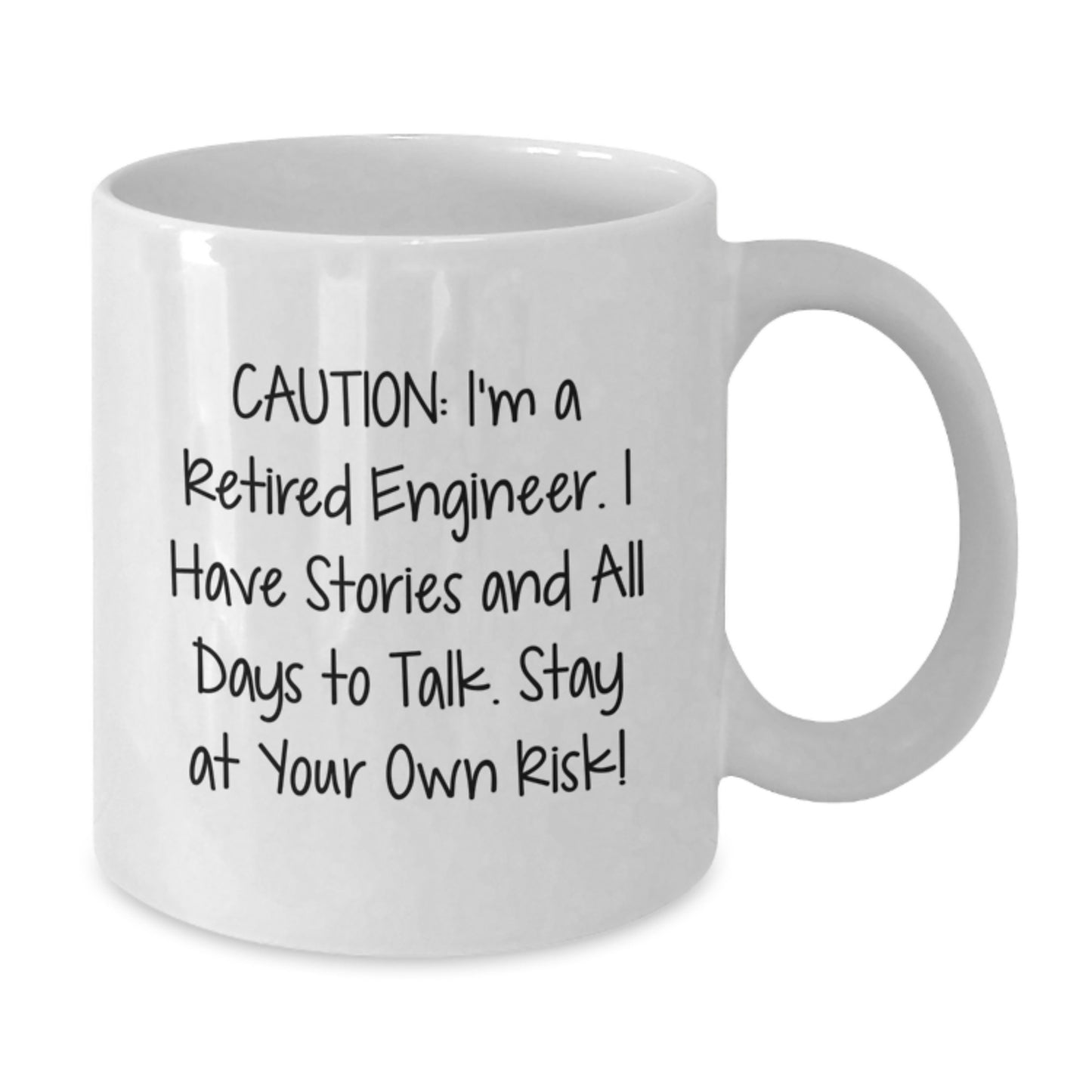 Funny Engineer Birthday Unique Gifts from Men to Engineer Friends, White Coffee Mug for Engineer Men, Retired Engineer Quote - Additional