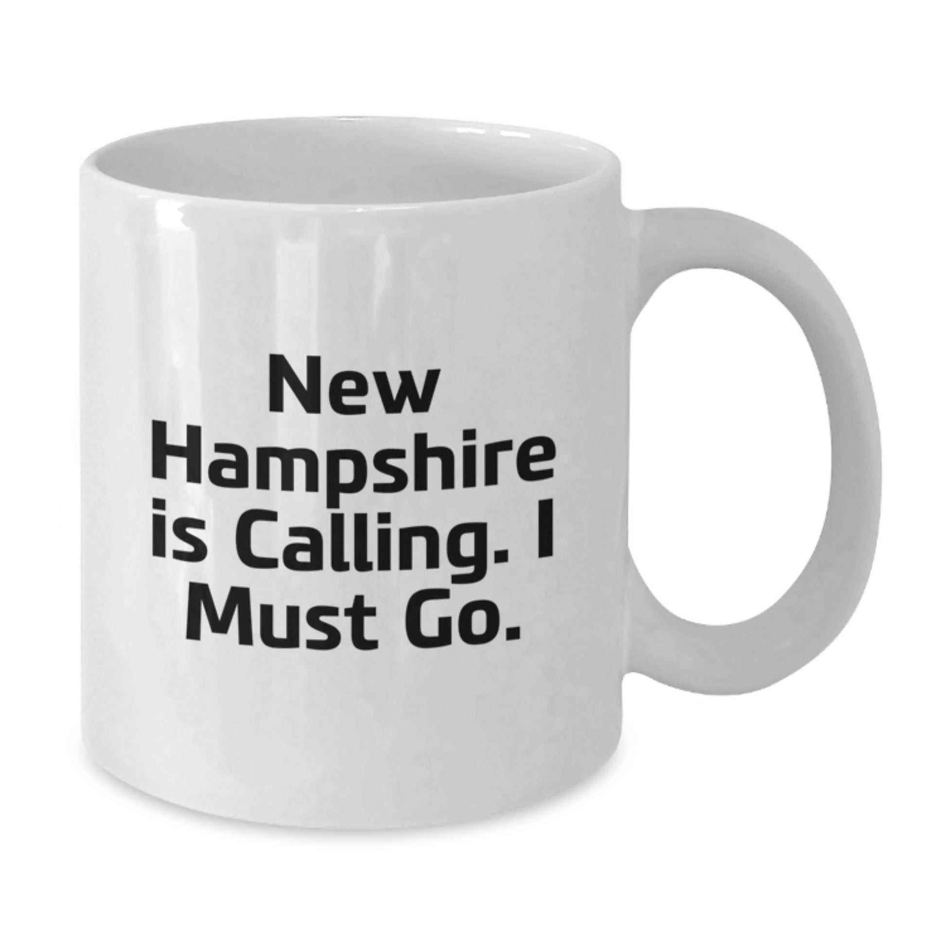 New Hampshire Gifts from Men to Women Friends Birthday Unique Coffee Mugs White Ceramic Funny Quote "New Hampshire Is Calling. I Must Go." - Additional