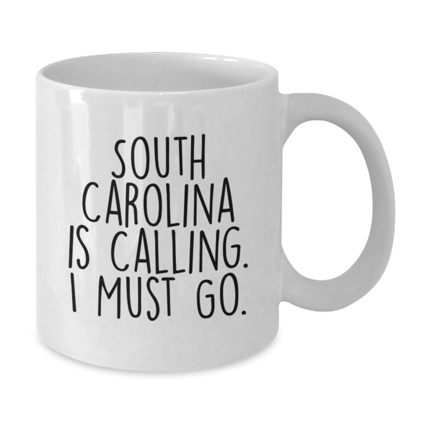 South Carolina Gifts from Friends - 'South Carolina Is Calling. I Must Go.' Valentine's White Coffee Mug for Women - Additional