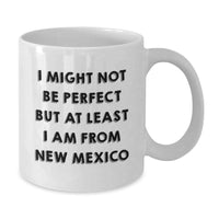 Load image into Gallery viewer, Funny New Mexico Gifts - White Coffee Mug for Christmas, &#39;I Might Not Be Perfect But At Least I Am From New Mexico&#39;, Gifts from Family for Friends - Additional
