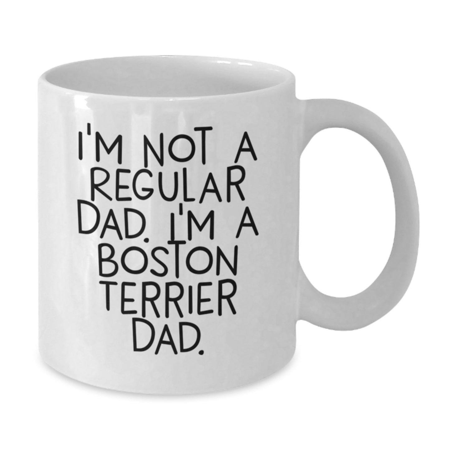 Boston Terrier Dad Funny White Coffee Mug for Men, Unique Graduation Gifts from Dad to Son or Daughter - Additional
