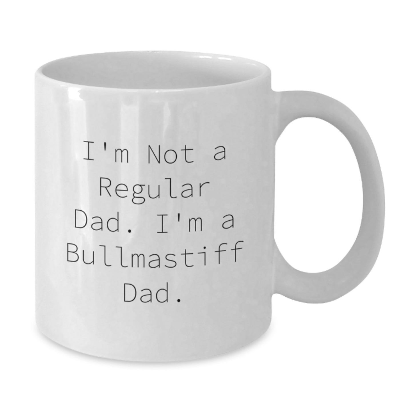 Funny Bullmastiff Dad Gifts for Him, White Coffee Mug, Valentine's Unique Presents from Family to Father of a Bullmastiff Dog - Additional