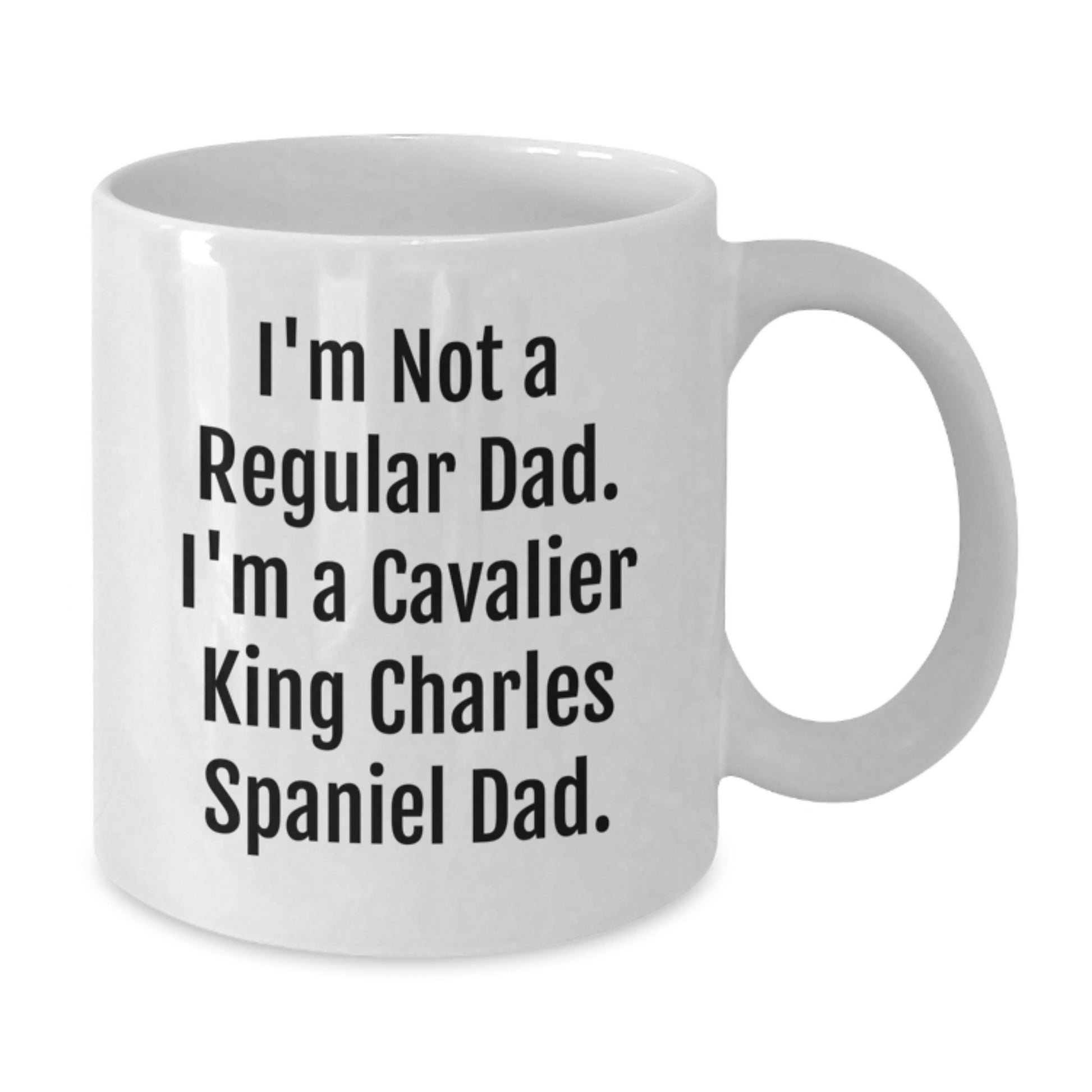 Funny Cavalier King Charles Spaniel Dog Dad Gifts for Men - I'm Not A Regular Dad, White Coffee Mug for Graduation Unique Gifts from Men Friends Family - Additional