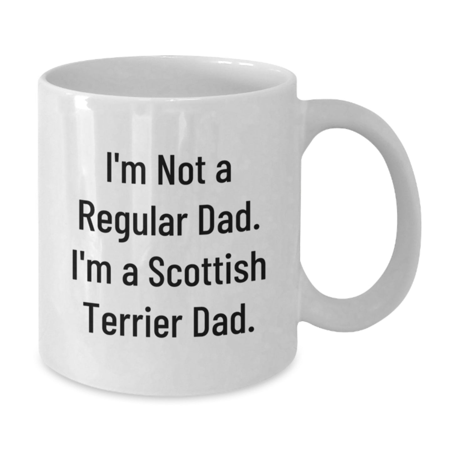 Funny Scottish Terrier Dad Gifts for Him, Unique White Coffee Mug for Scottish Terrier Enthusiasts, Men, or Friends Graduation Unique Gifts from Dad - Additional