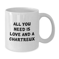 Load image into Gallery viewer, Chartreux Cat Lover, Gifts from Friends, Unique White Christmas Mugs, All You Need Is Love And A Chartreux - Additional
