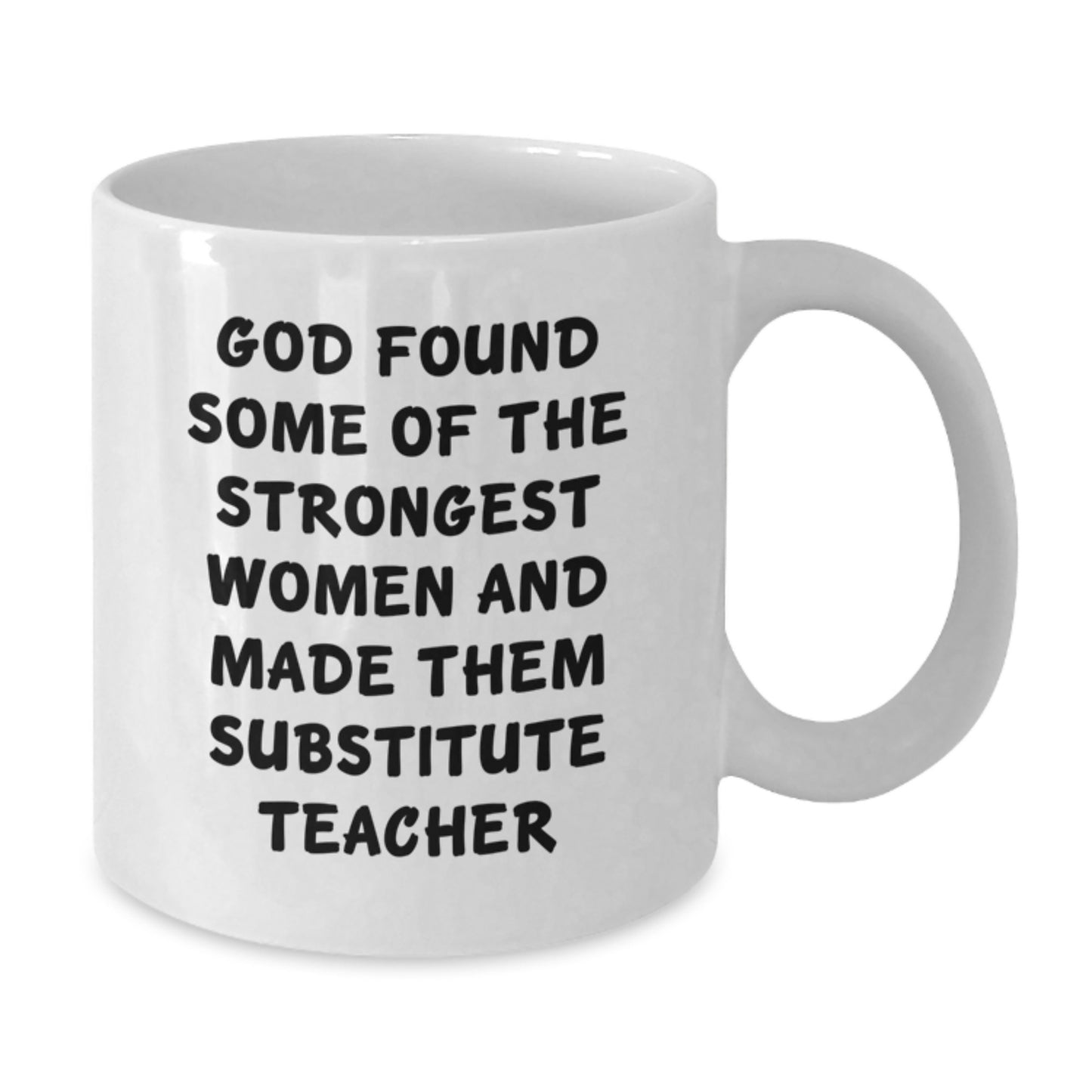 Funny Quote White Coffee Mug Gifts for Substitute Teacher Christmas Unique Presents from Friends - Additional