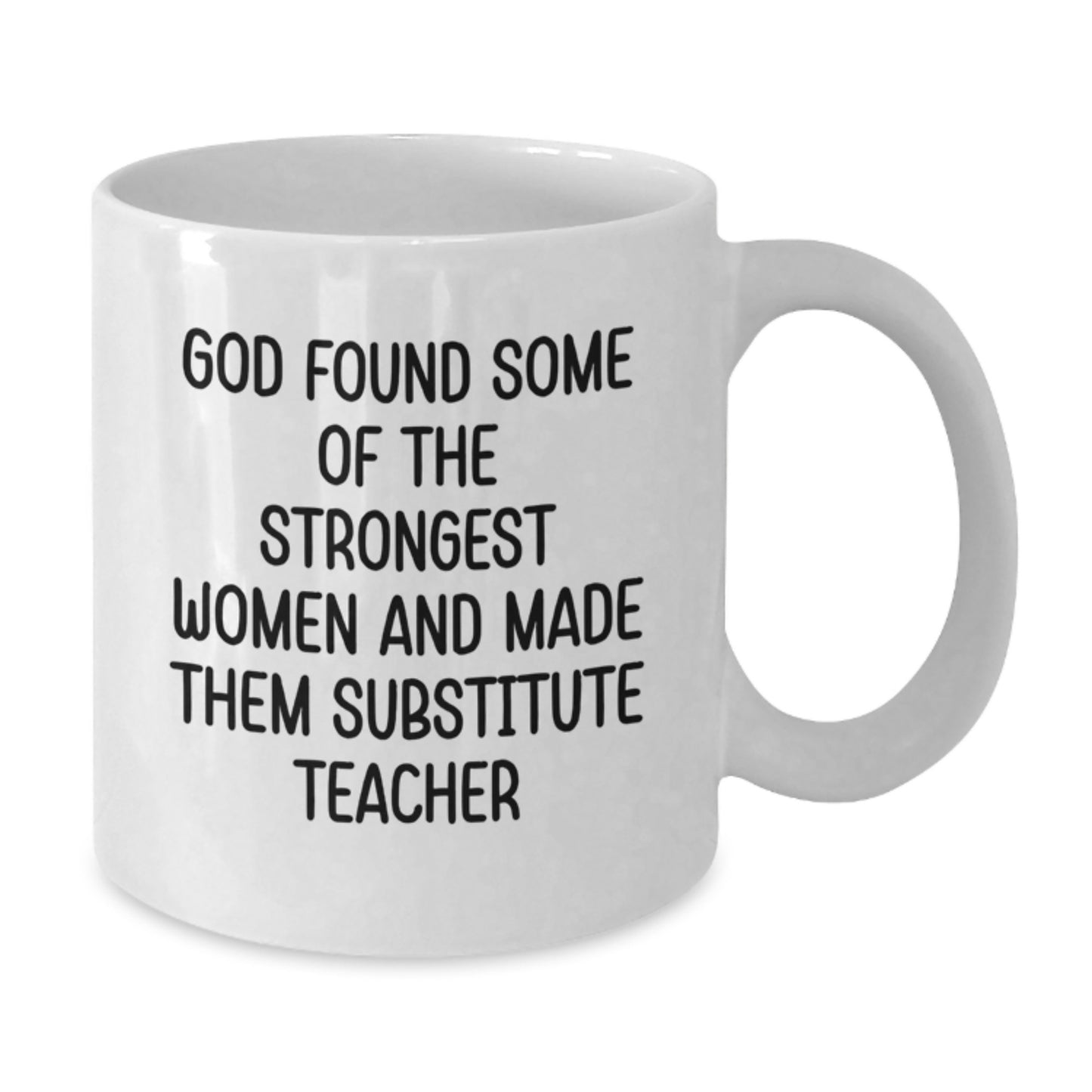 Funny Christmas Unique Gifts for Substitute Teacher Friends from Family Men Women Coworkers White Coffee Mug - Additional