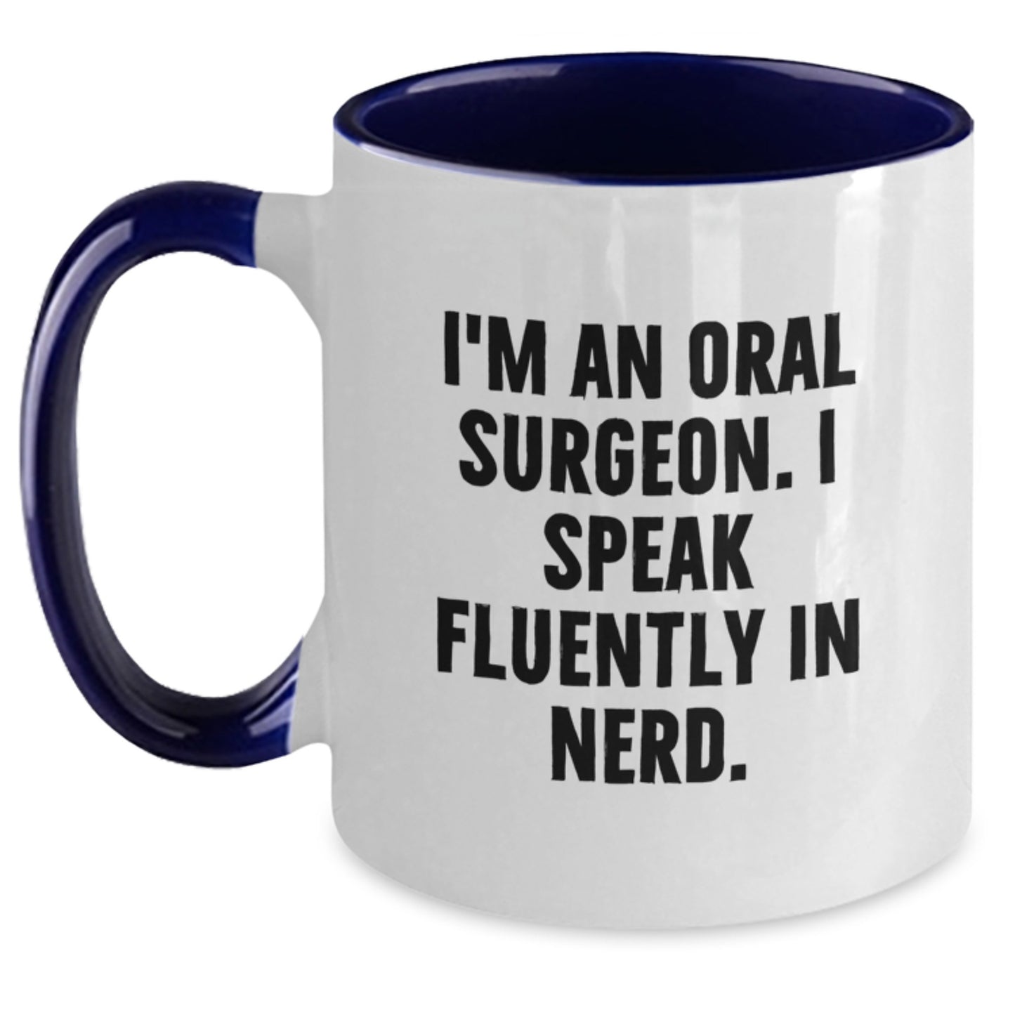 Funny Oral Surgeon Gifts from Friends to Men, Unique Two Tone Coffee Mug for Graduation - Main