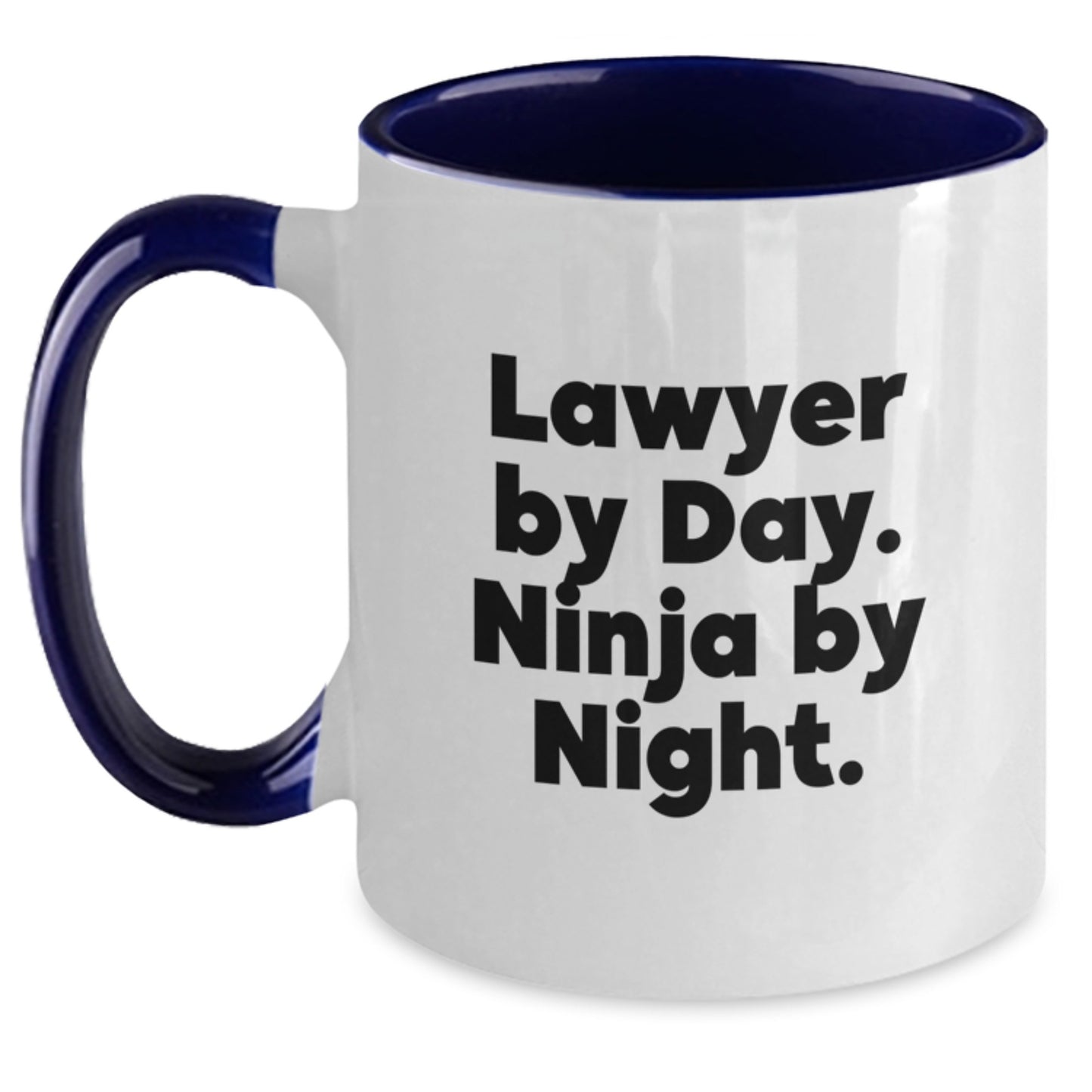 Funny Lawyer Gifts from Friends, Men, Women - Lawyer By Day. Ninja By Night. Two Tone Coffee Mug for Graduation Unique Presents - Main