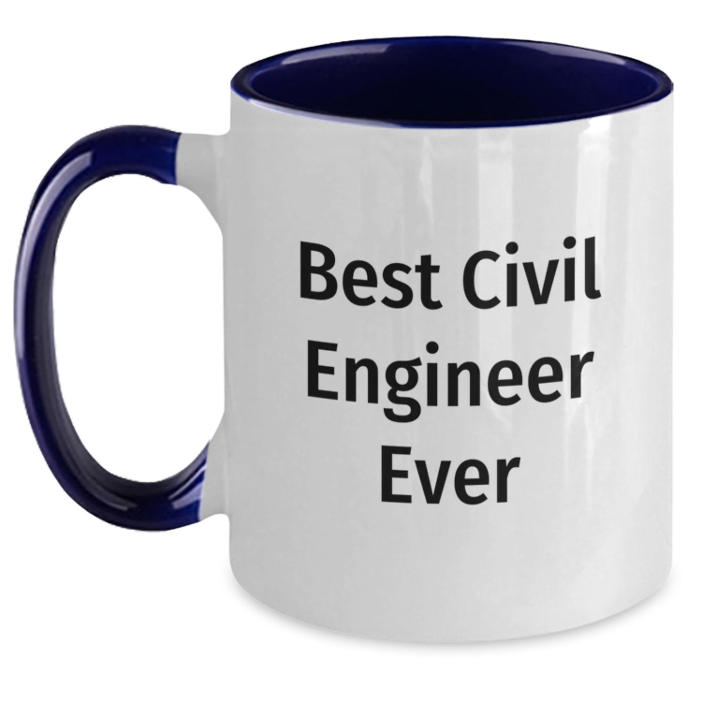 Civil Engineer Keepsake Two Tone Mug for Him Birthday Gift Red and White - Main