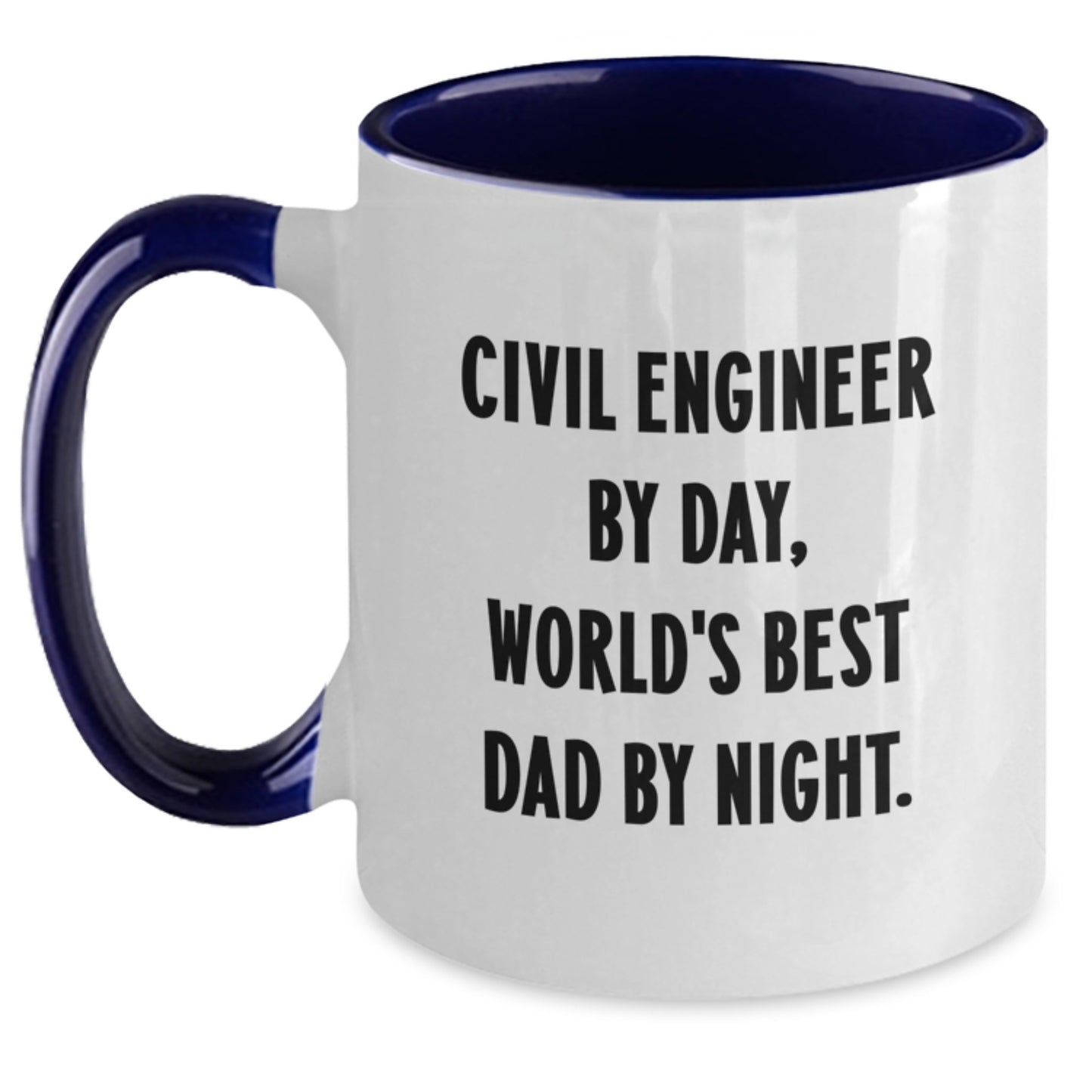Civil Engineer Keepsake Mug for Him Birthday Gift Black & White Ceramic - Main