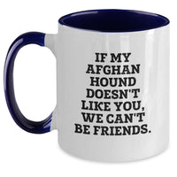 Load image into Gallery viewer, Funny Afghan Hound Dog Gifts from Friends, Cute Two Tone Coffee Mugs for Afghan Hound Dog Lovers, Birthday Unique Presents, If My Afghan Hound Doesn&#39;t Like You, We Can&#39;t Be Friends. - Main

