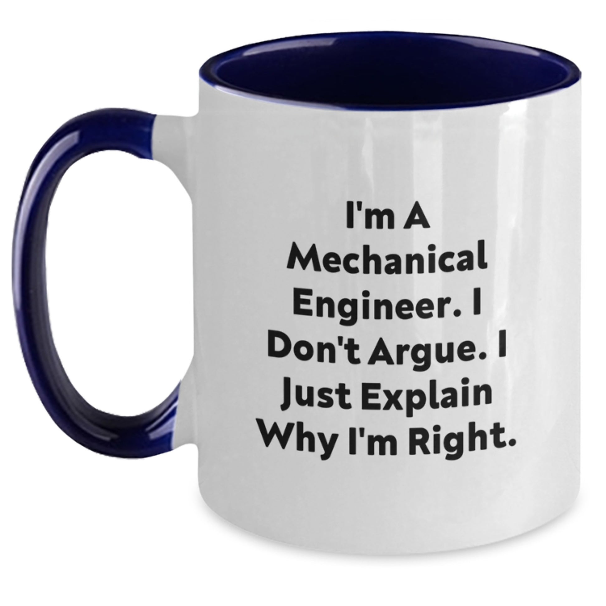 Mechanical Engineer Gifts, Funny Quote, Two Tone Coffee Mugs for Graduation, Gifts from Men to Mechanical Engineer Friends, Unique Graduation Gifts - Main
