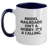 Load image into Gallery viewer, Funny Model Railroads Gifts from Friends, Gifts for Men, Unique Christmas Unique Gifts, Two Tone Coffee Mug - Main

