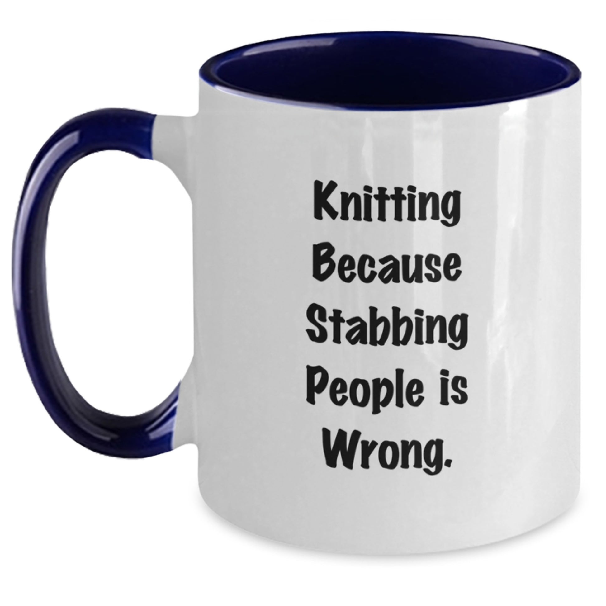 Funny Knitting Quotes Gifts from Family, Unique Mother's Day Unique Gifts for Knitting Enthusiasts, Two Tone Coffee Mug - Main