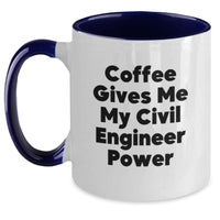 Load image into Gallery viewer, Civil Engineer Christmas Unique Gifts from Family - Funny Two Tone Coffee Mug - Main
