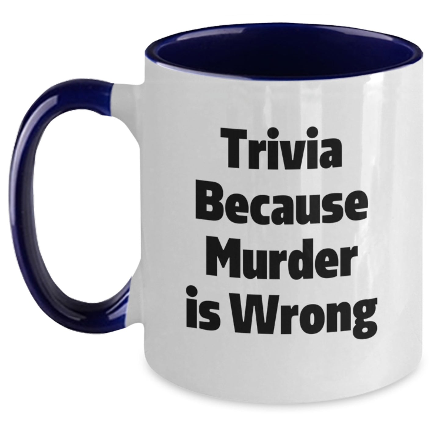 Funny Trivia Gift for Trivia Enthusiasts, Unique Two Tone Coffee Mug for Graduation Gifts from Friends, Coworkers, Family - Main