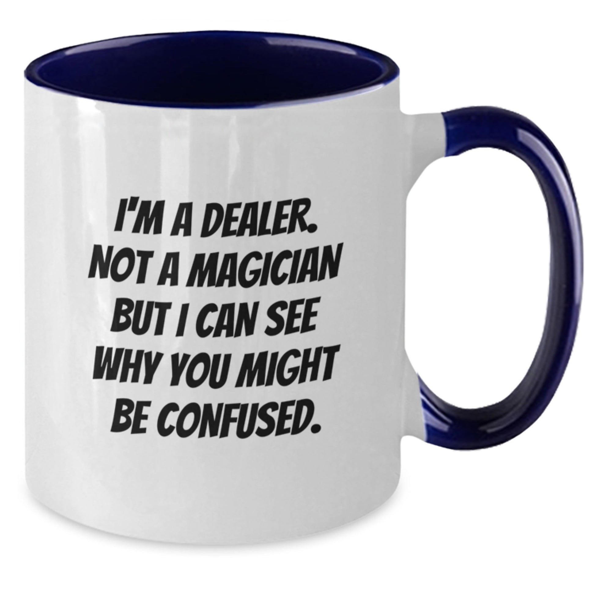 Dealer Keepsake Two Tone Coffee Mug for Him Birthday Gift Black & White - Additional