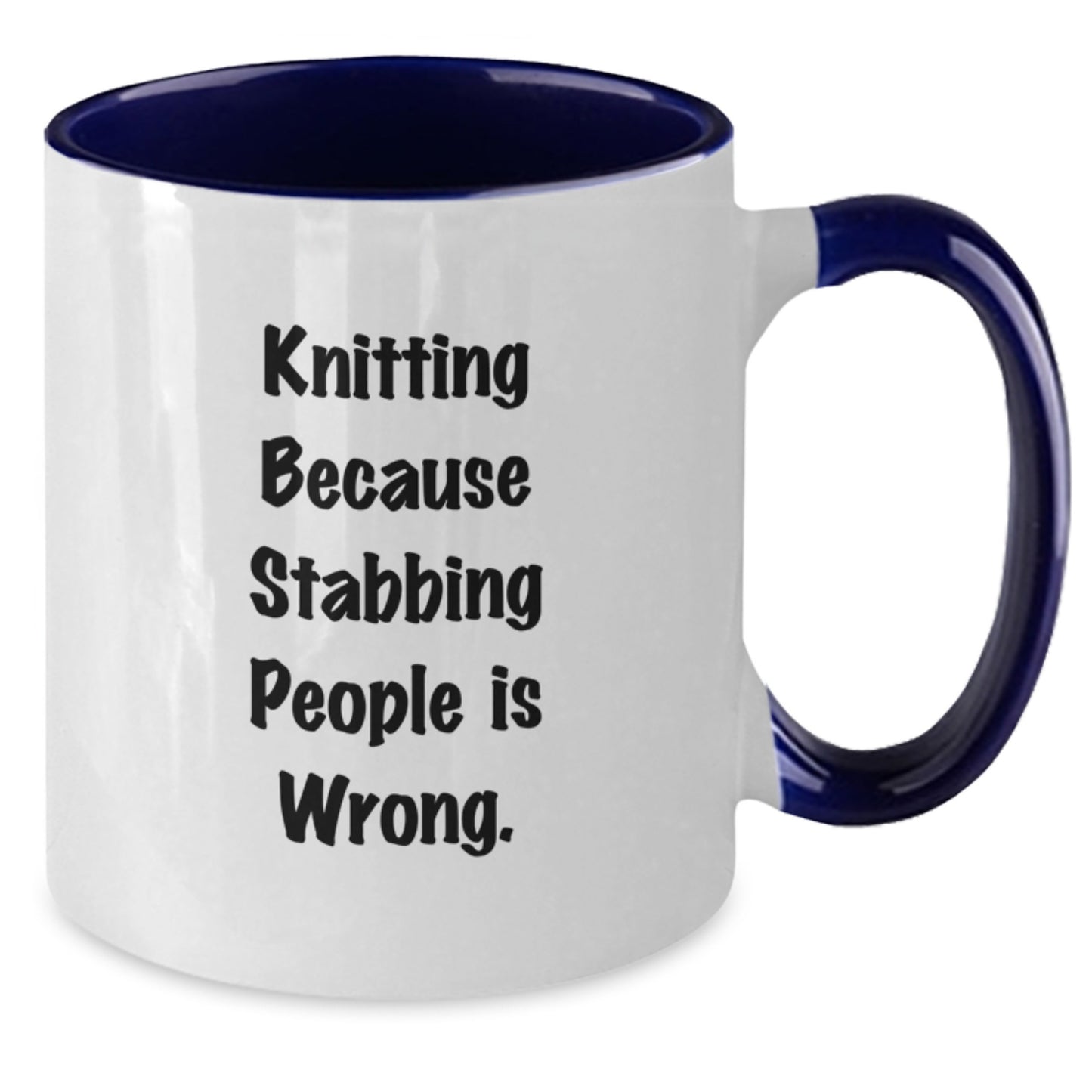 Funny Knitting Quotes Gifts from Family, Unique Mother's Day Unique Gifts for Knitting Enthusiasts, Two Tone Coffee Mug - Additional