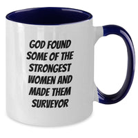 Load image into Gallery viewer, Funny Surveyor Gifts for Christmas - Two Tone Coffee Mug with Inspirational Quote, Gifts from Friends or Family, Surveyor Women and Strong Women - Additional
