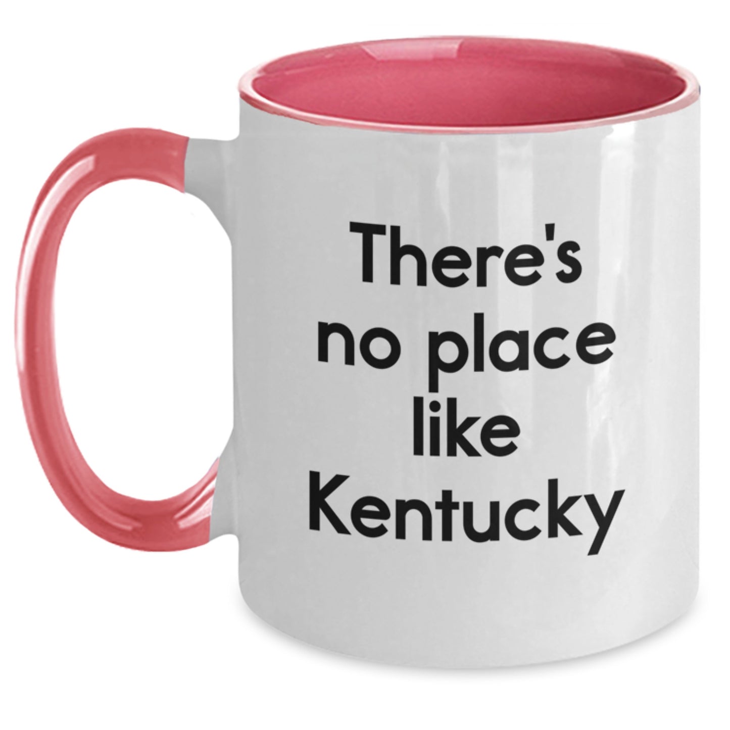 Kentucky Two Tone Coffee Mugs Funny 'There's No Place Like' Graduation Gifts from Friends to Family in Black White Navy Pink - Main