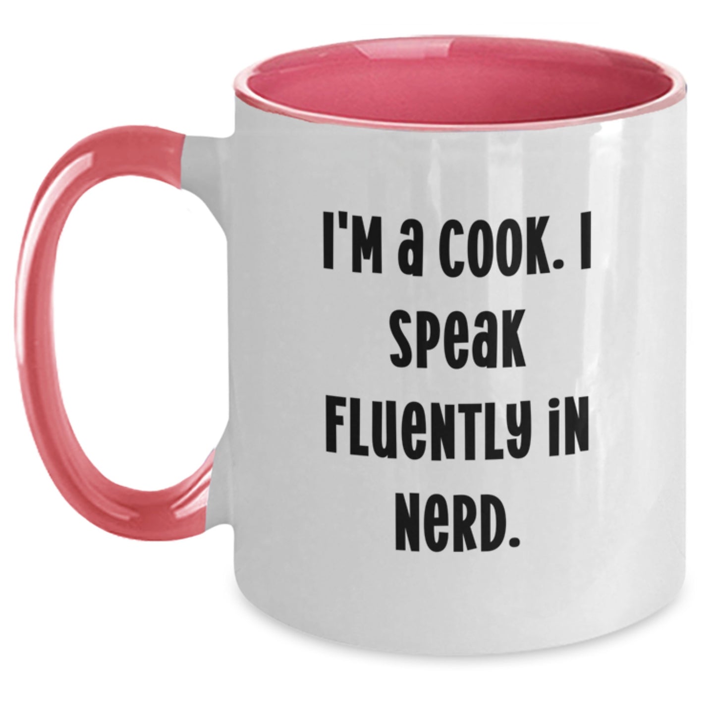 Funny Cook Gifts for Men from Friends, Two Tone Coffee Mugs with I'm A Cook. I Speak Fluently In genius. Quote, Perfect Graduation Unique Gifts - Main