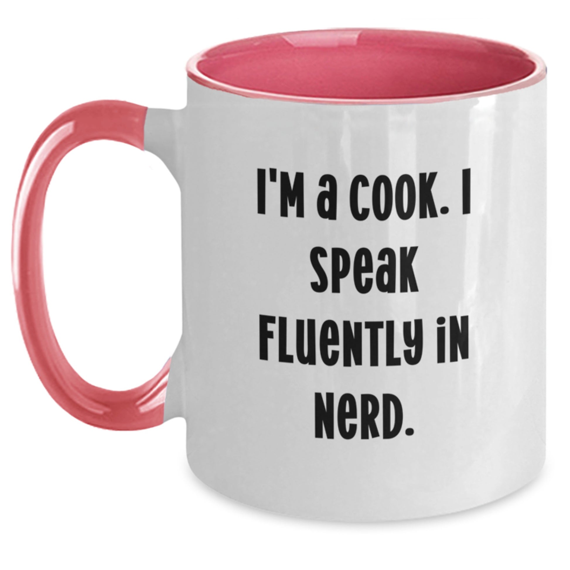 Funny Cook Gifts for Men from Friends, Two Tone Coffee Mugs with I'm A Cook. I Speak Fluently In genius. Quote, Perfect Graduation Unique Gifts - Main