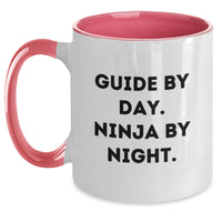 Load image into Gallery viewer, Gifts from Friends, Guide Enthusiasts, and Guide Lovers - Guide By Day, Ninja By Night. Two Tone Coffee Mug for Valentine's Unique Gifts - Main
