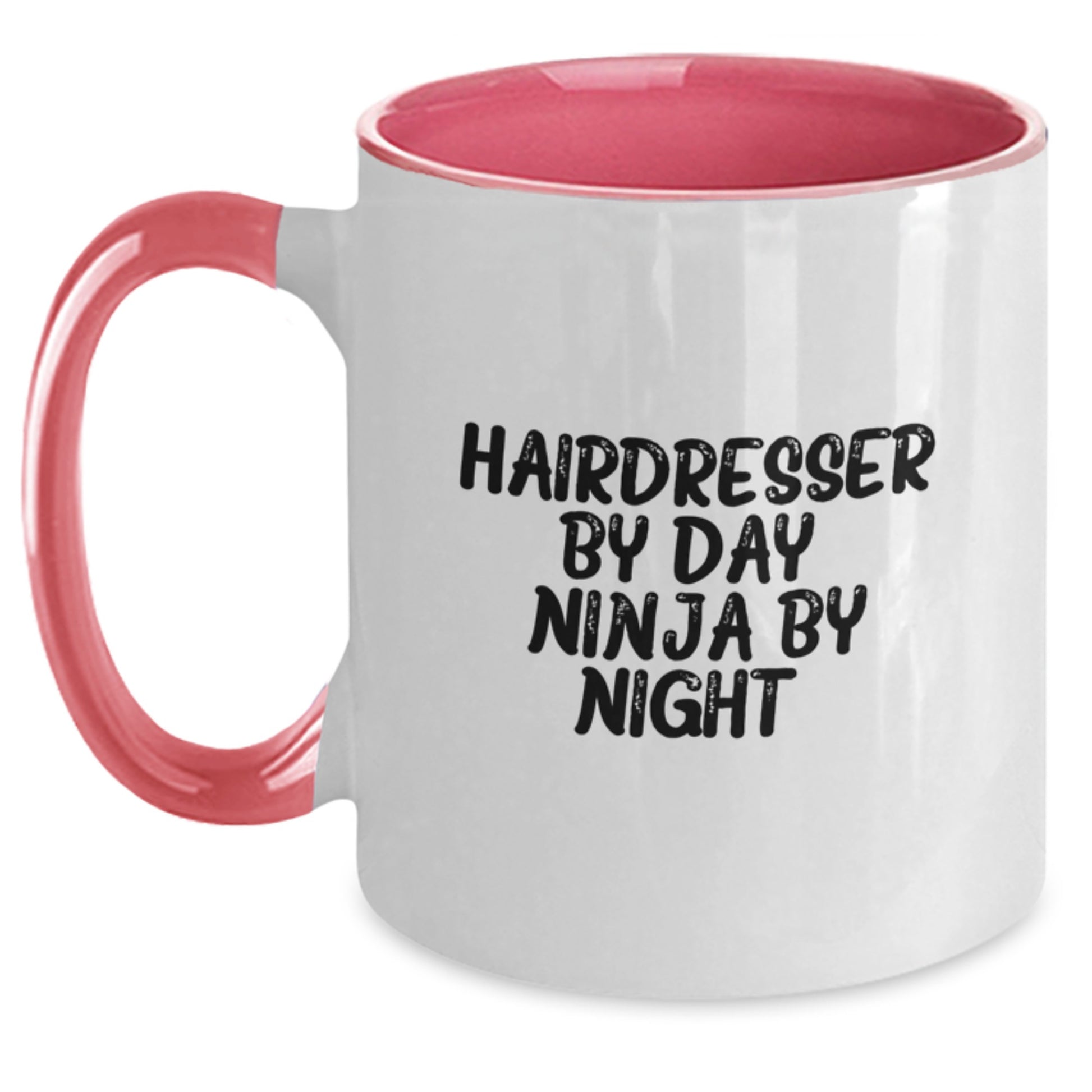 Funny Hairdresser Gifts from Friends to Hairdresser, Birthday Unique Mugs for Hairdresser, Two Tone Coffee Mug Hairdresser By Day. Ninja By Night. - Main
